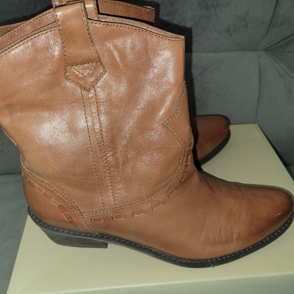 Franco Sarto cognac Window short cowboy boots - Picture 9 of 12
